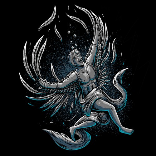 Icarus drowned Design by thegarapan