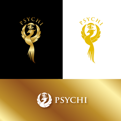 Psychi - a golden Phoenix and wild psilocybin mushrooms Design réalisé par Τ-ΒöВ