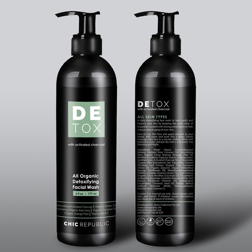 Cool Edgy Label for Face Wash Diseño de Nirmana92