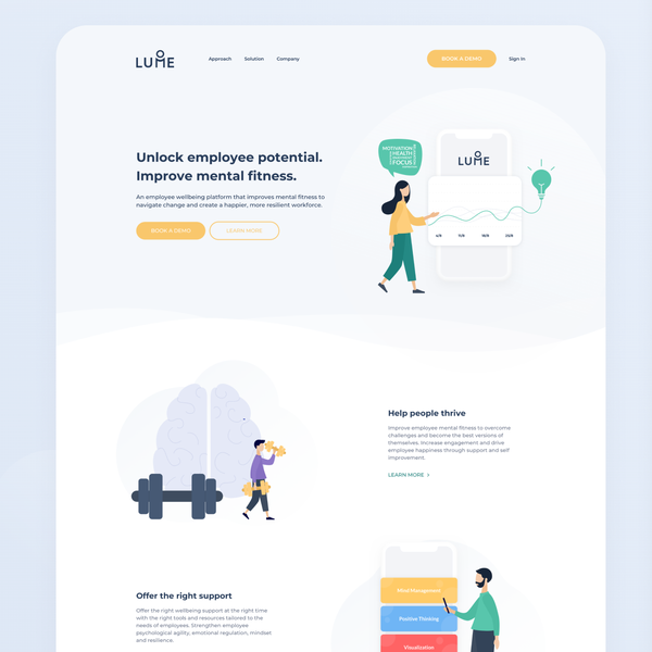 Website for a Wellbeing App