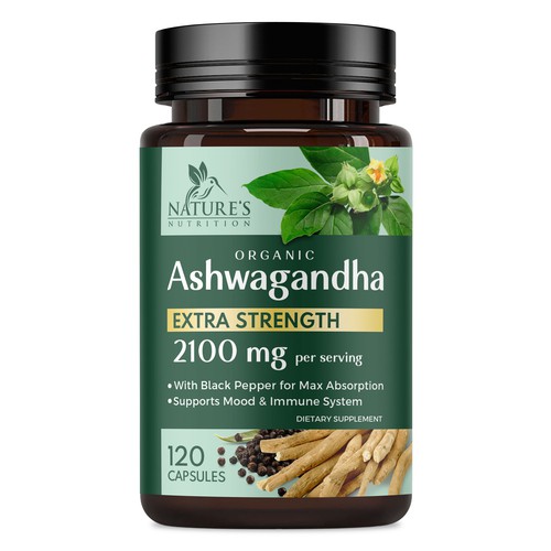Ashwagandha Design Needed for Nature's Nutrition Design by Claudia Gabriela