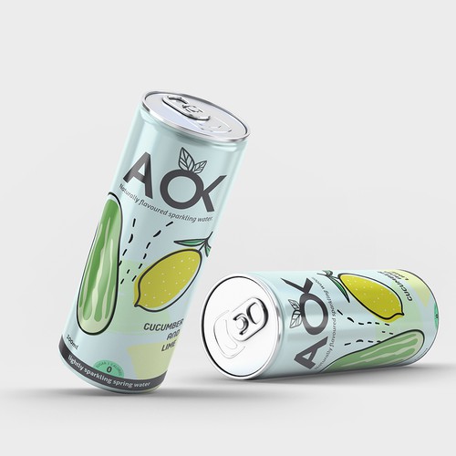 Flavoured sparkling water packaging design Design by Moi_Designers