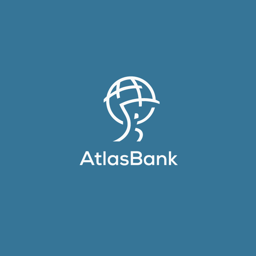 Logo for Atlas Online Bank. Design by Lazar Bogicevic