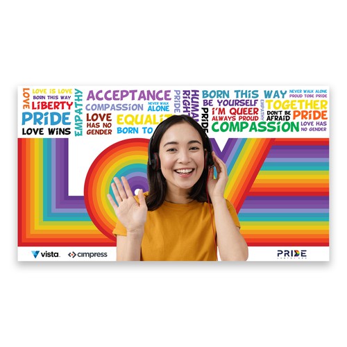 Virtual backgrounds for PRIDE month (multiple winners) Design by tututata ®