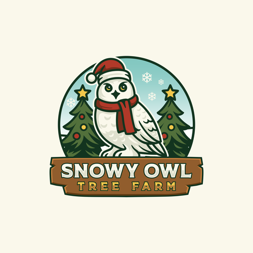 Snowy Owl Christmas Tree Farm ---LOGO COMPETITION! Design by Sasno P
