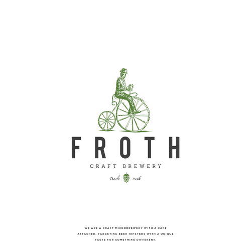 Create a distinctive hipster logo for Froth Craft Brewery Design by M E L O