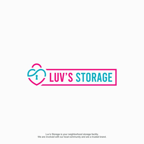 Luv’s Storage - modern logo with bright color Design by 3PM