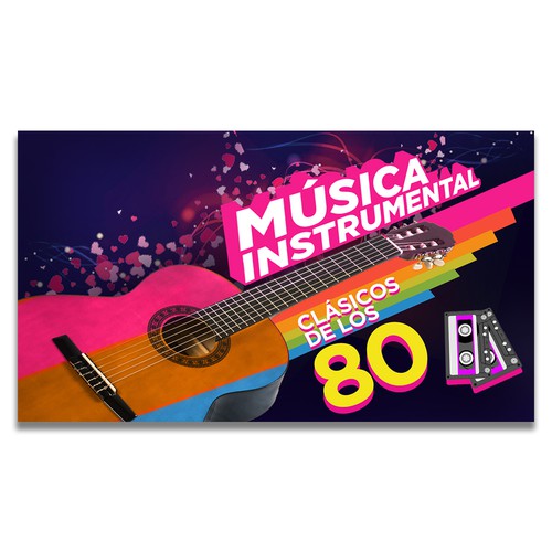 Portada para video de youtube de musica instrumental de los 80 | Social  media page contest | 99designs