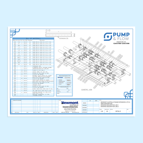 Title block for technical drawings Design by You ®