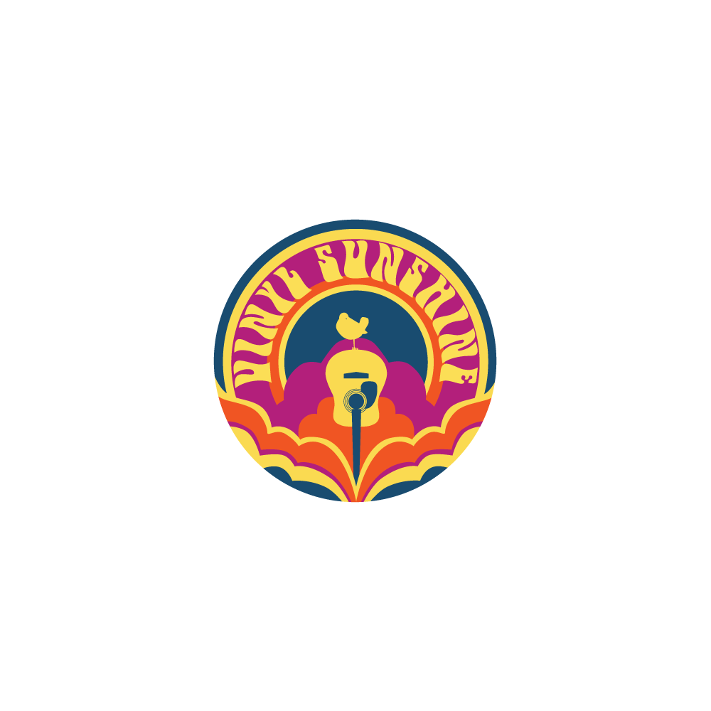70s logo with the title 'Retro logo for a sunshine pop band '