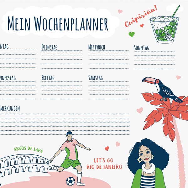 Diseño de DreamMaster titulado "Hand drawn illustration for weekly planner"