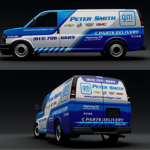 Parts Delivery Van Wrap for a GM Dealership Design by TANSA ART