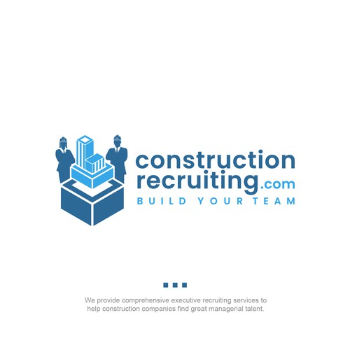 constructionrecruiting.com logo to appeal to construction companies who need to find great talent Design by gigigraphic