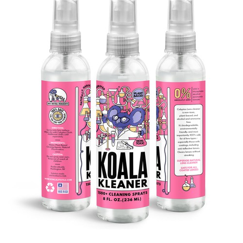 Designs Redesign Koala Kleaner Product label contest