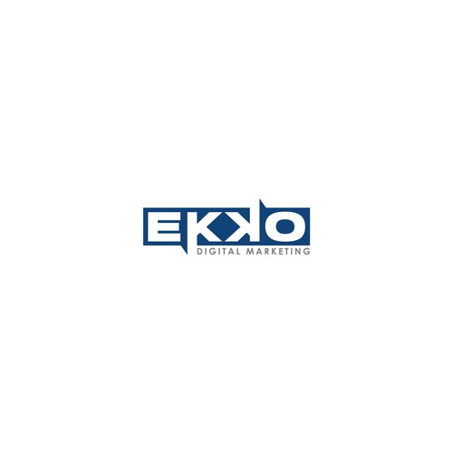 SIMPLE LOGO - ekko Letters then dm after Design by S A P I E N S