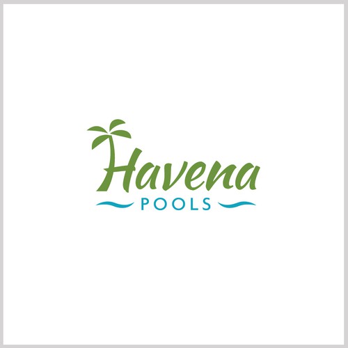 Pool company looking for a tropical  logo and business card Design by sesaldanresah