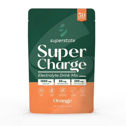 Packaging Design for a clean electrolyte supplement Design by EffieK