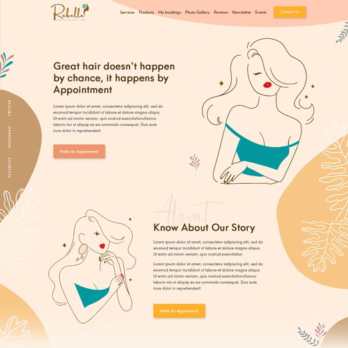 Design di Looking for a talented designer to create an unique/ quirky homepage for a Beauty Salon di FuturisticBug