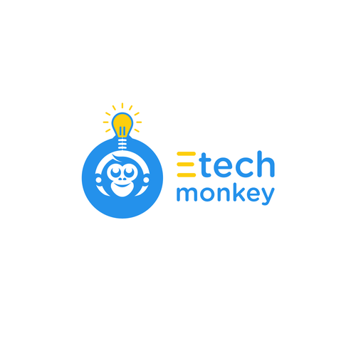 Design a bright, fun logo for a technology and sustainability blog with a monkey mascot! Design by symphony™