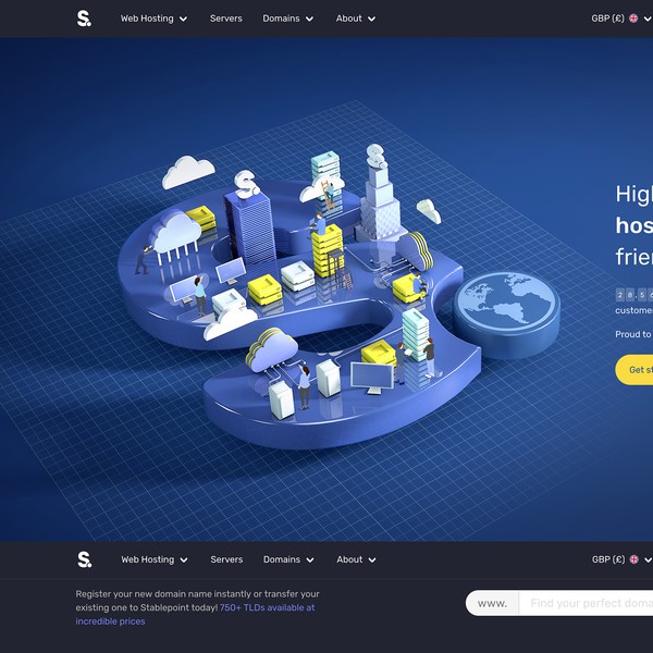 Design by MarioCanario titled "Hero image for IT company site"