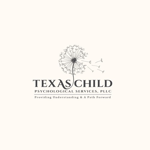 Hand-drawn dandelion logo for child psychologist Design by mikellyle