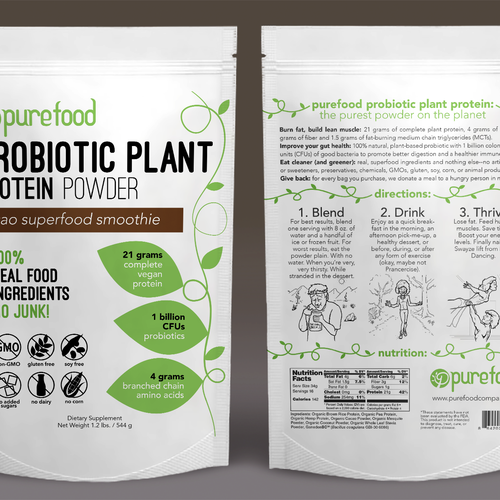 Guaranteed Winner! - Design a Simple, Typography-driven Product Label for Our Healthy Protein Powder Design von ic0113