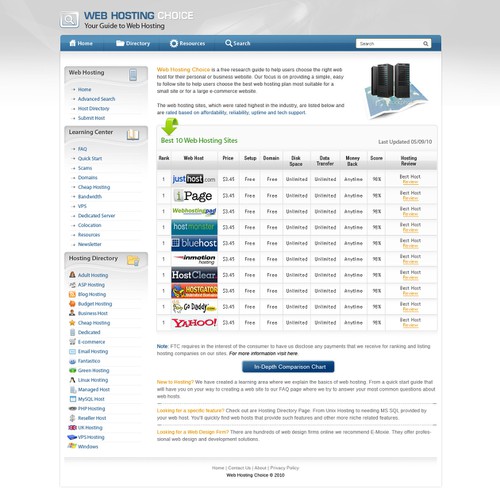 Redesign WebHostingChoice.com Design by Layac