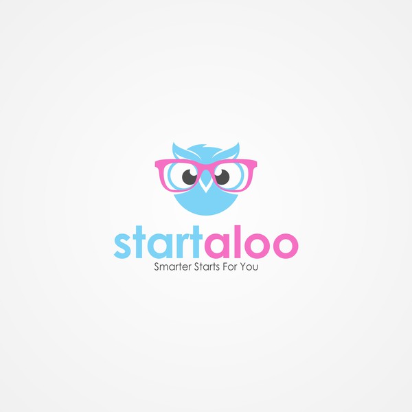 Nerdy owl logo concept for Startaloo