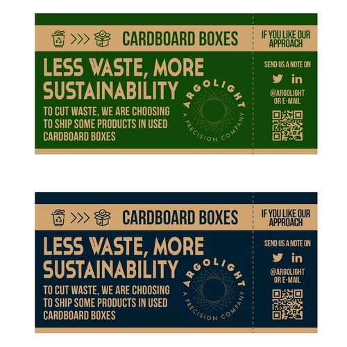 Stickers for sustainable packaging Design por mdcreation