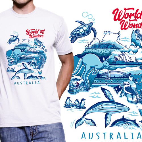 Australian T-shirts Design by noodlemie