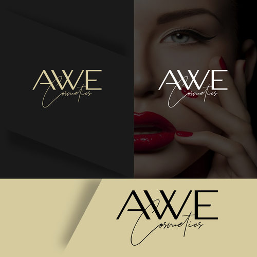 Awe Cosmetics - create a logo that visualizes a breathtaking moment and pure beauty Design by Direwolf Design