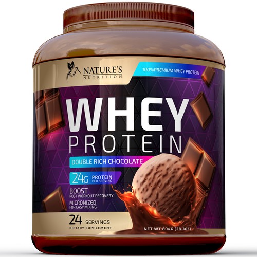 Diseño de Tasty Whey Protein Chocolate Design Needed for Nature's Nutrition de R O S H I N