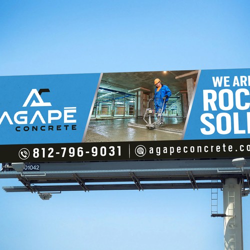 AN AMAZING CONCRETE COMPANY BILLBOARD NEEDED Aprox 14’ tall and 48’ wide Design by Graphics House