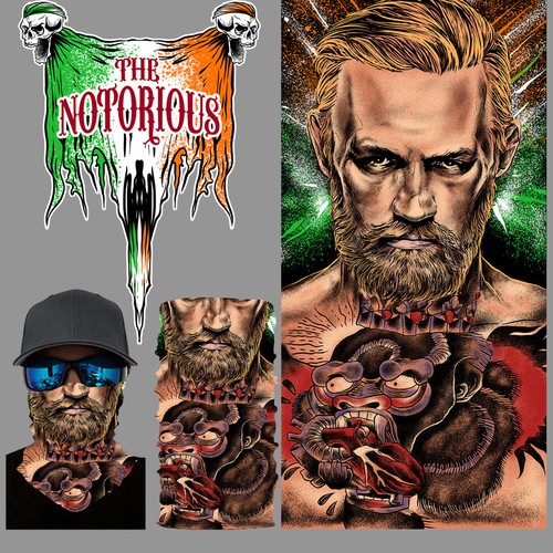 Design a conor mcgregor themed bandana face scarf concours de