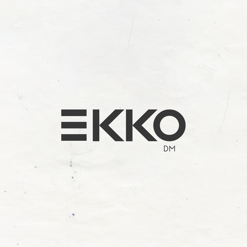 SIMPLE LOGO - ekko Letters then dm after Design by Juh  D.