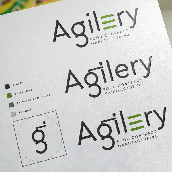 Design by Polymathein LLC titled "Food Logo with Hand Mill & Burger E."