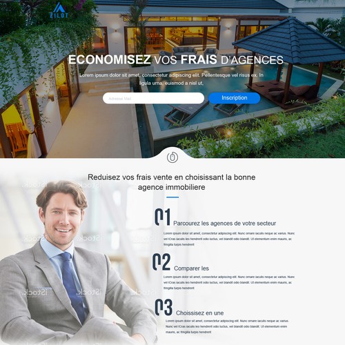 Landing page design contest entry by Design Injector