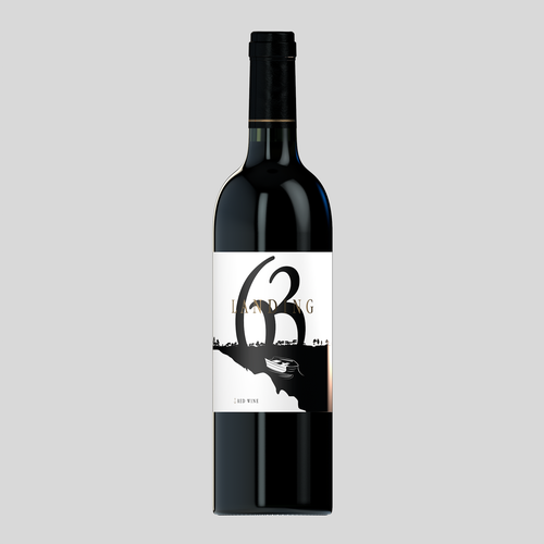 Landing 63 Wine Label Design by Dodda Leite