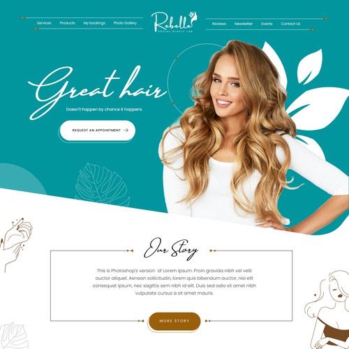 Design Looking for a talented designer to create an unique/ quirky homepage for a Beauty Salon por Adventix