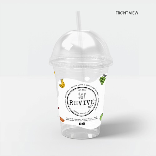 HELP!!!!! Modern juice bar  looking for cup design for togo cups Design réalisé par DesignTreats