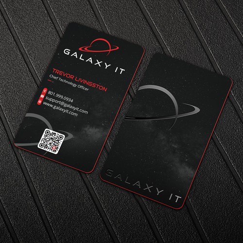 Create a Stellar Space-Themed Business Card for Galaxy IT Design by Design_SKR