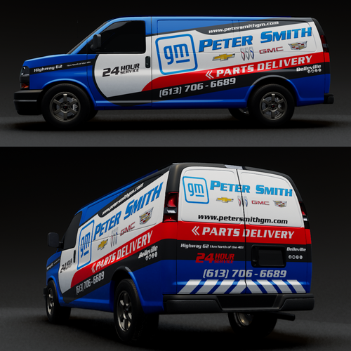 Parts Delivery Van Wrap for a GM Dealership Design by TANSA ART