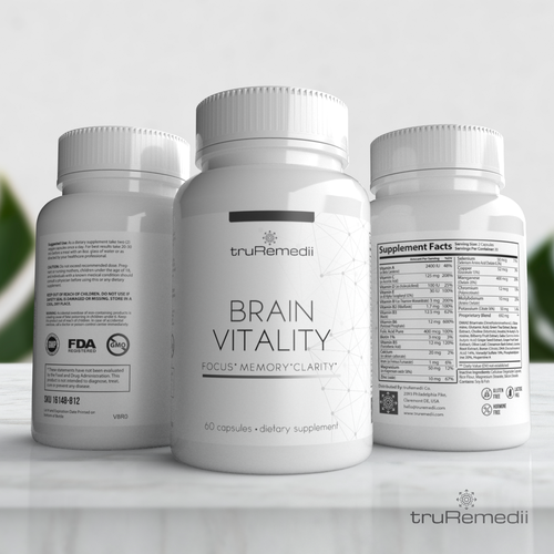 Design minimalist supplement label for a premium brand Design by Tamara.D