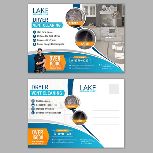 Dryer Vent Cleaning Double Sided Post Card | Postcard, flyer or print ...