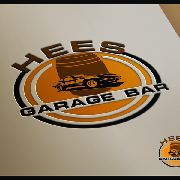 Design by mbok rondo titled "Hot cars and cold beer Hess Garage Bar needs a logo to put it all together.."