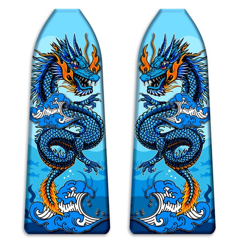 Dragon Boat Paddle Design: Chinese Dragon Design by wennyprame