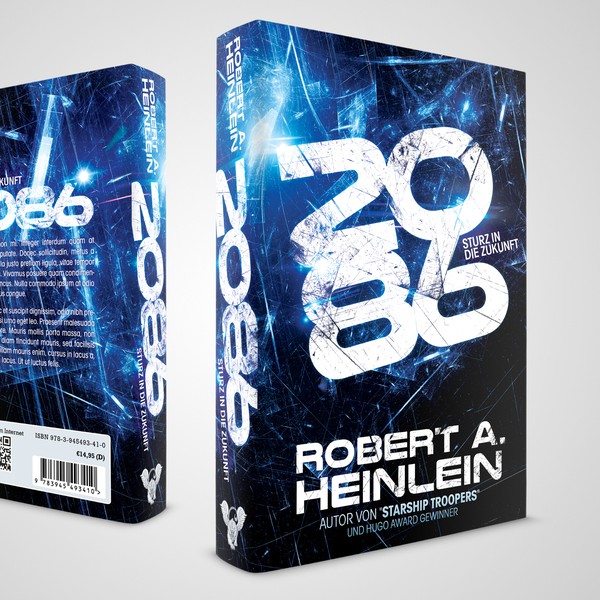 Winning book cover design for sci-fi novel