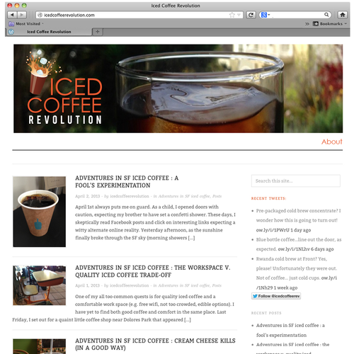 New logo for Iced Coffee Revolution Design by WilmoTheCat