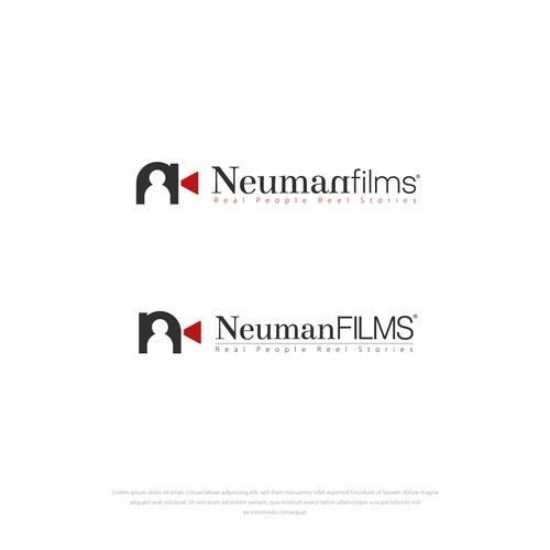 Logo for Documentary Film Company - NeumanFilms (Real People Reel Stories) Design by the ann.