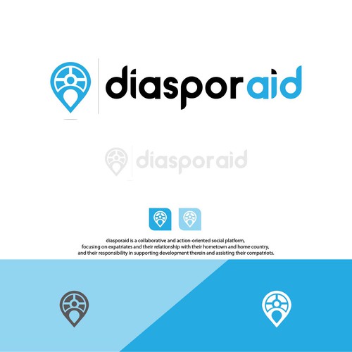 Design a powerful logo for diasporaid, an impact-oriented network/platform for expats Design by JosephA